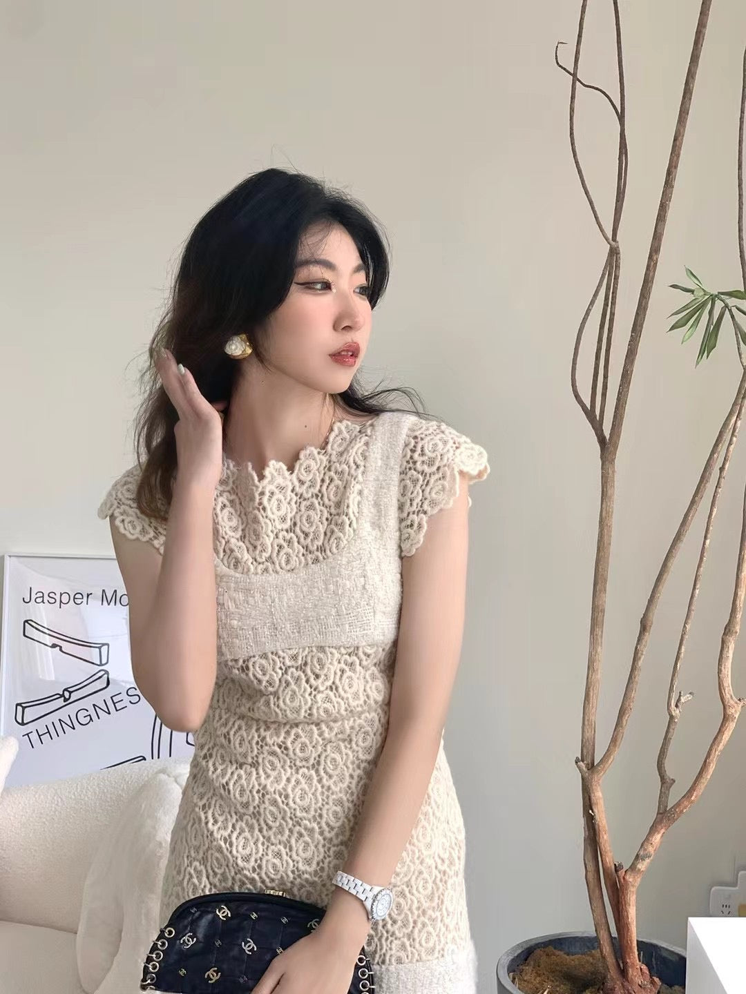 Chanel 2015 Salzburg beige dress size:34