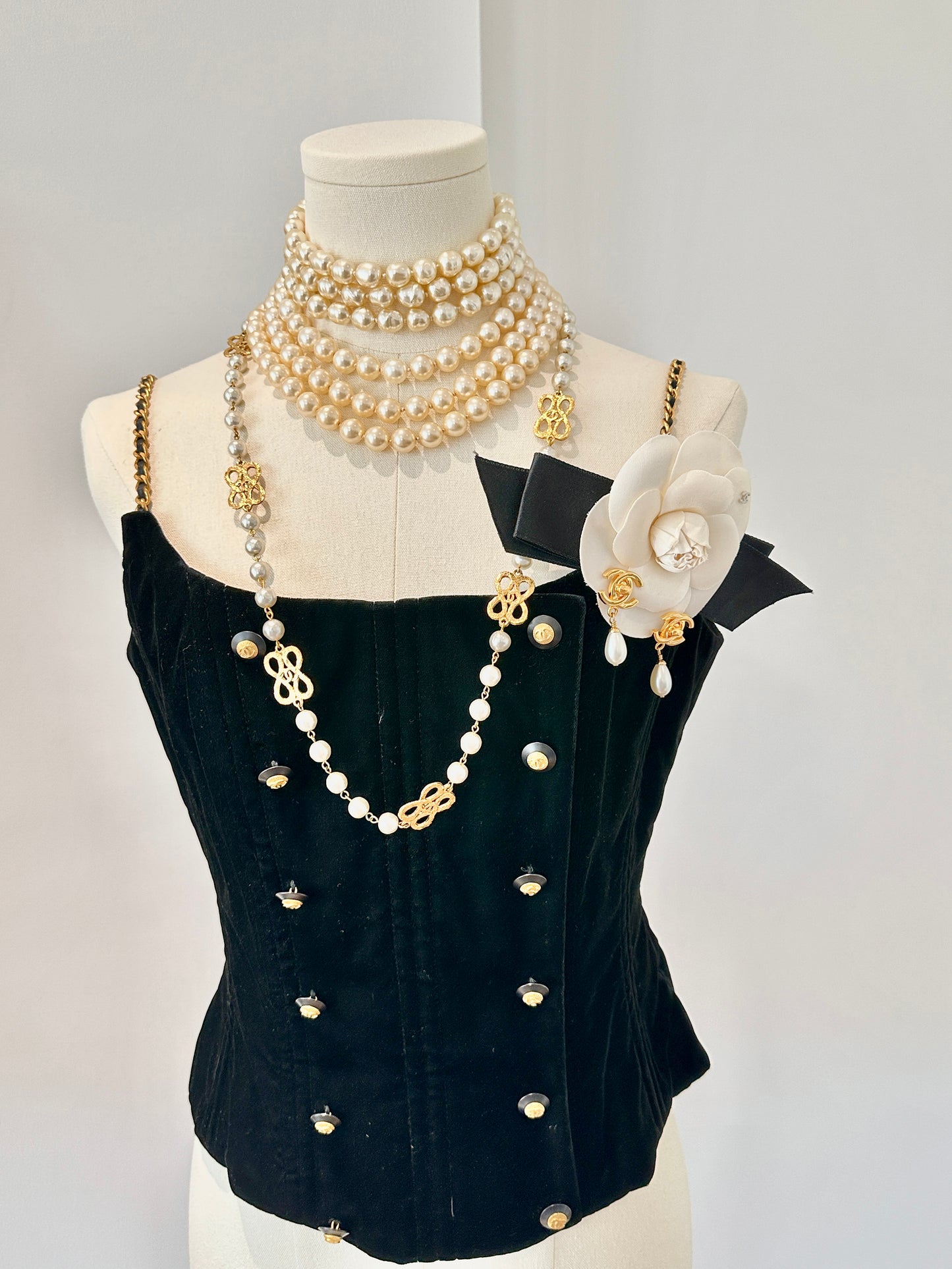 Chanel 90s Velvet Chain Vest