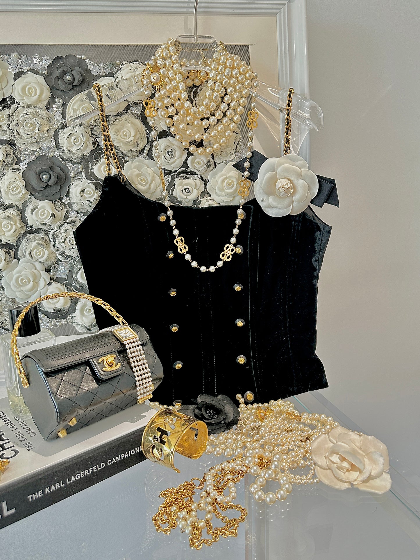 Chanel 90s Velvet Chain Vest
