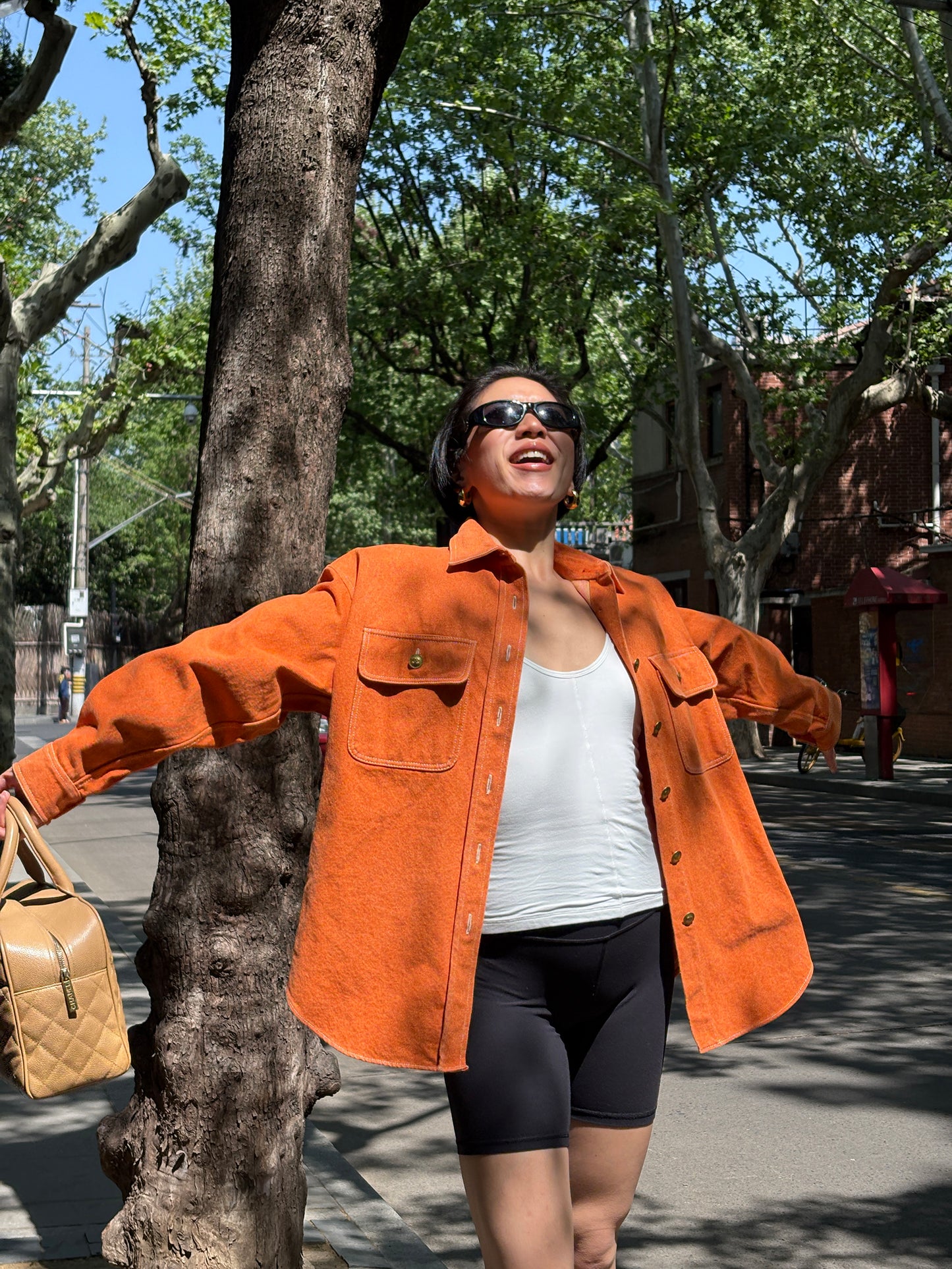 Chanel 1997 Orange Cowboy Jacket Size:38