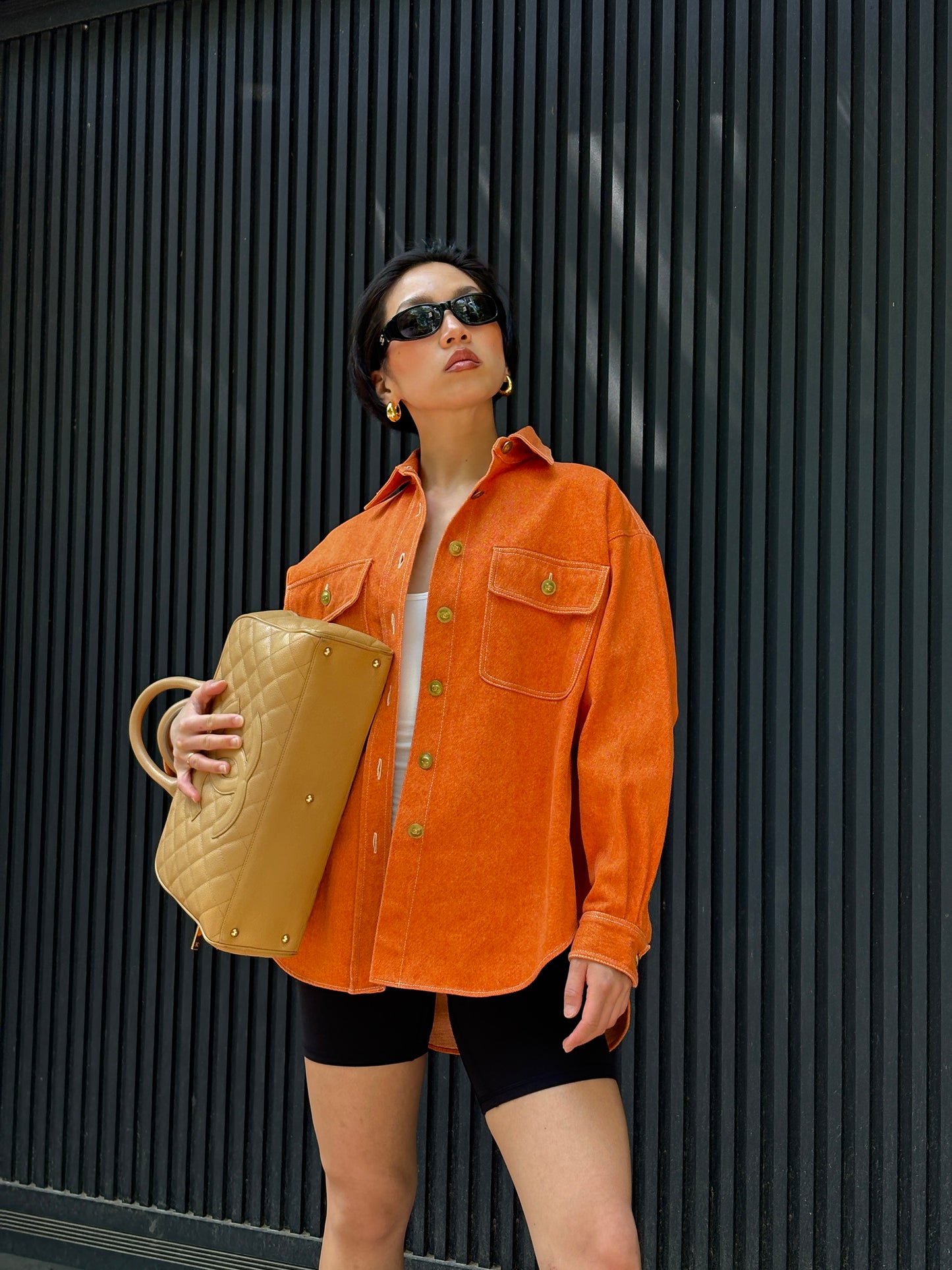 Chanel 1997 Orange Cowboy Jacket Size:38