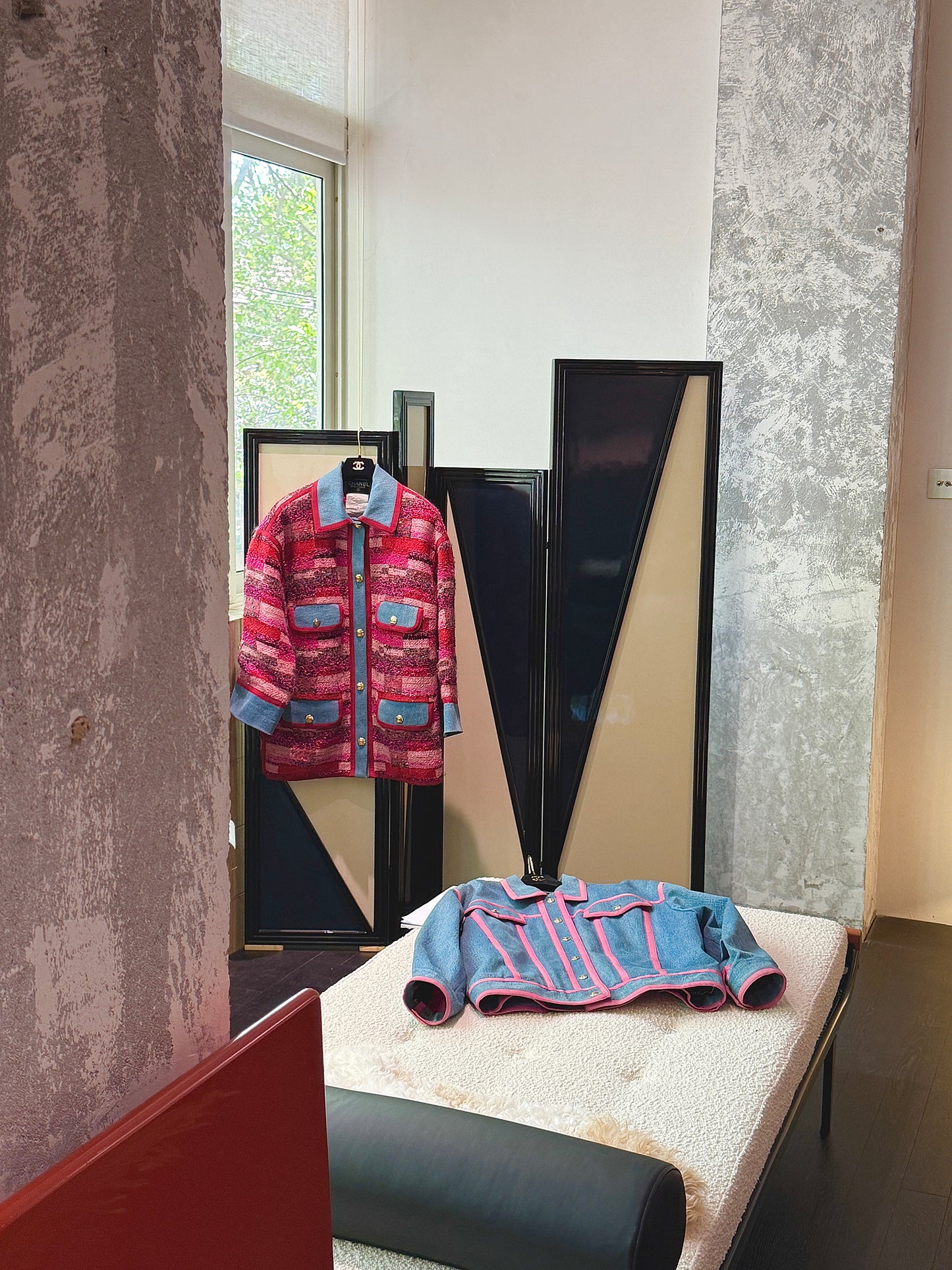 Chanel 1994 red denim jacket Size:44