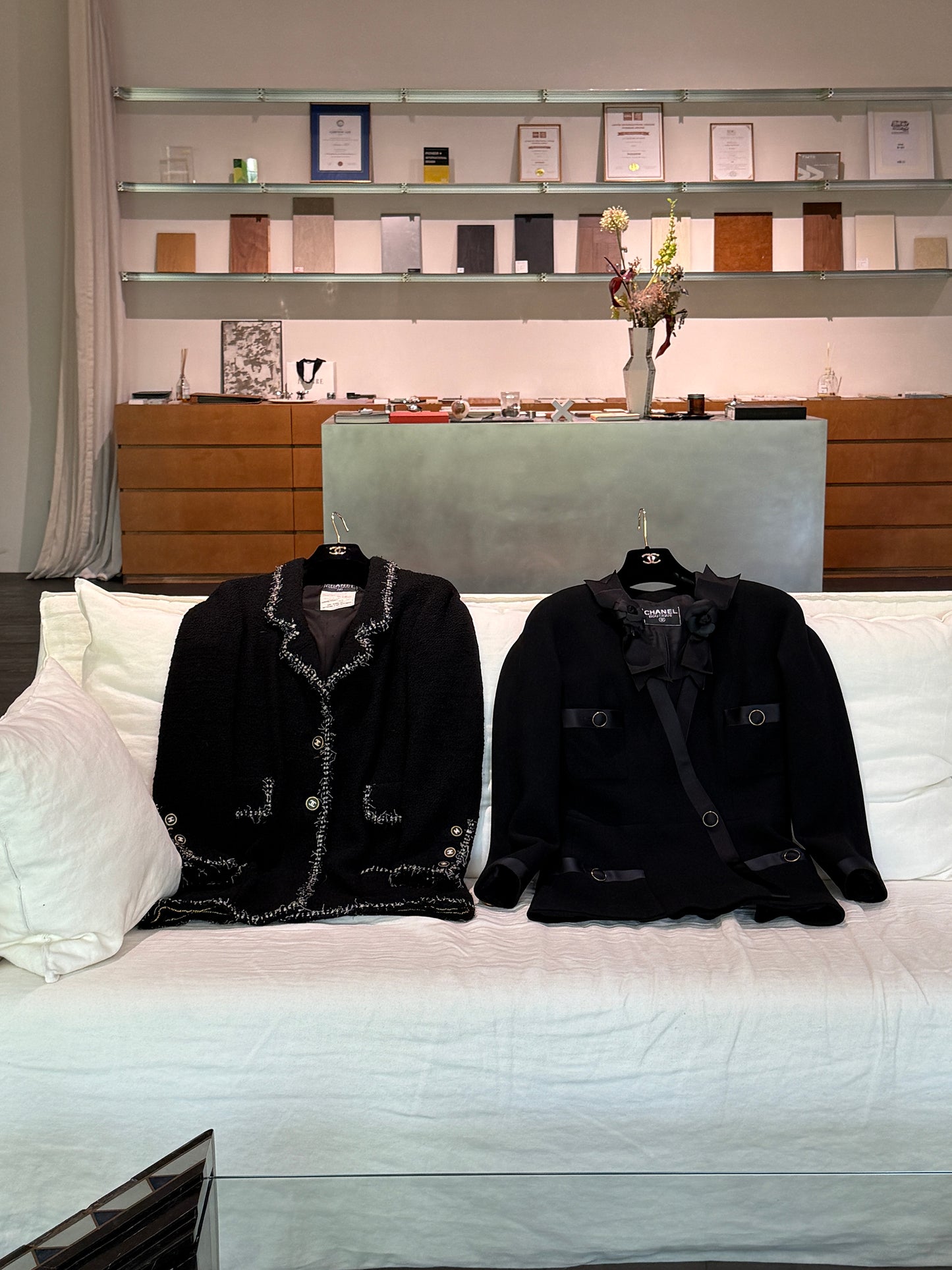 Chanel 1994 Black Show Long Coat Size:38