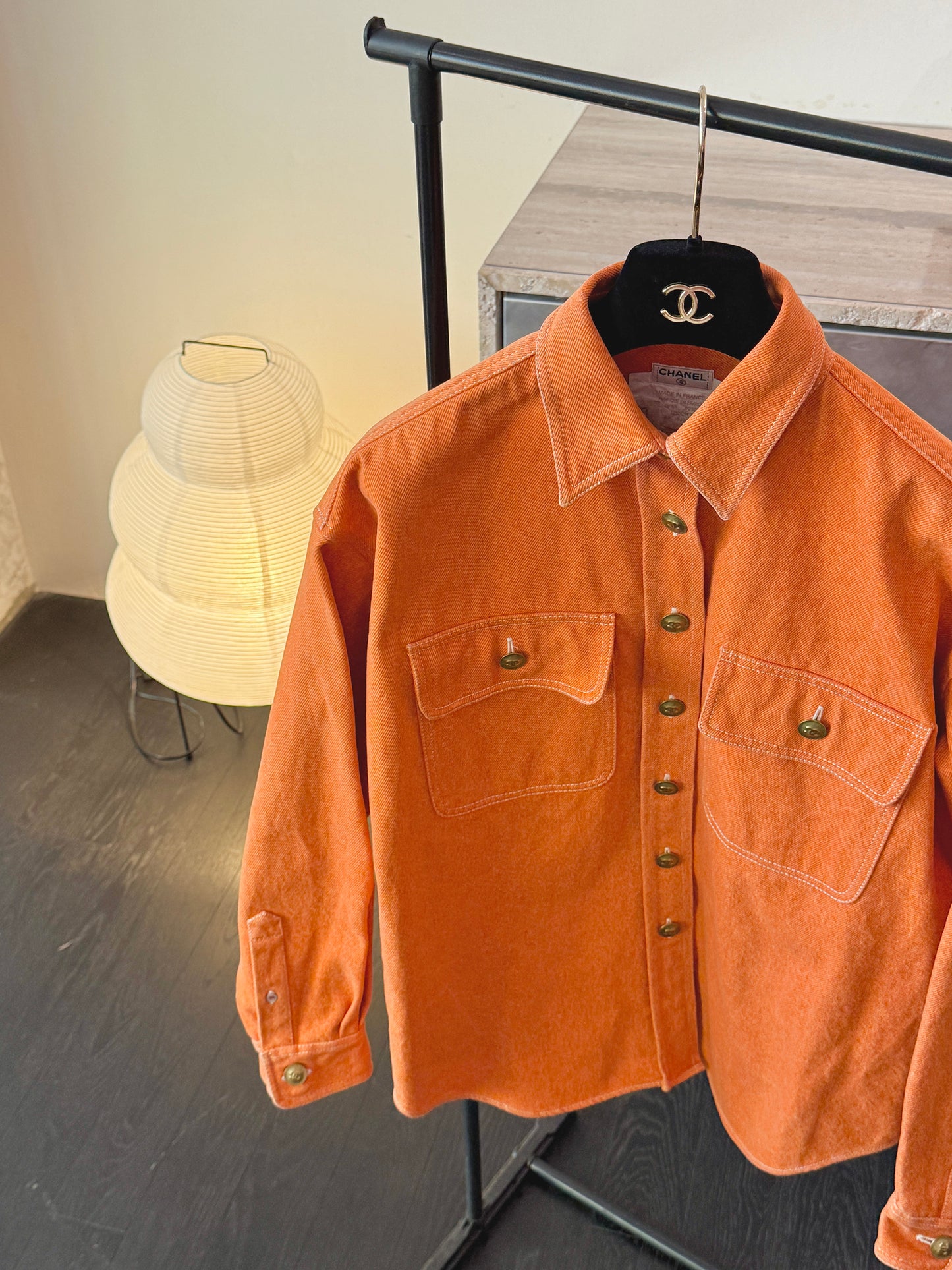 Chanel 1997 Orange Cowboy Jacket Size:38