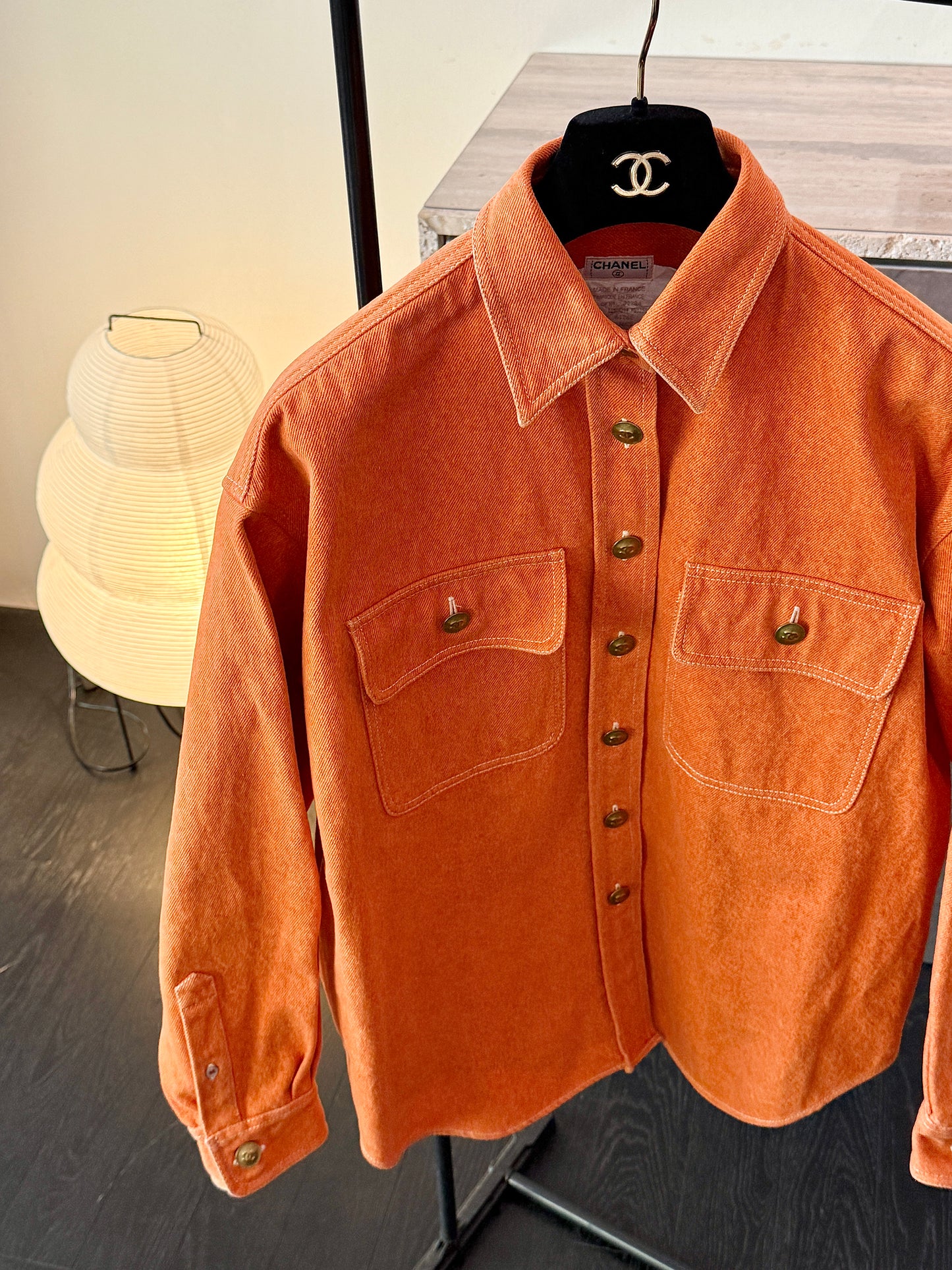 Chanel 1997 Orange Cowboy Jacket Size:38
