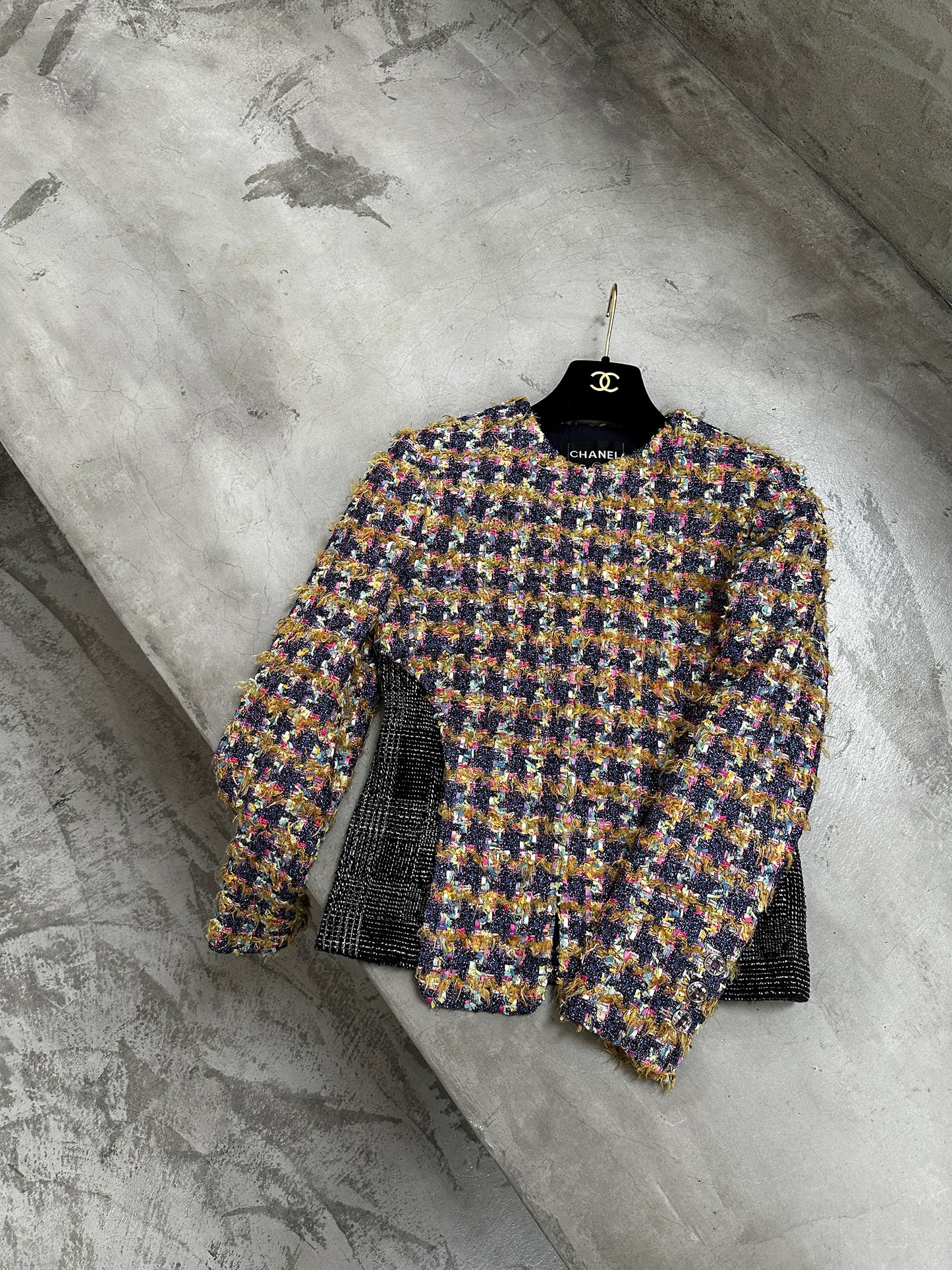 Chanel 2022A coarse woolen woven jacket size:34