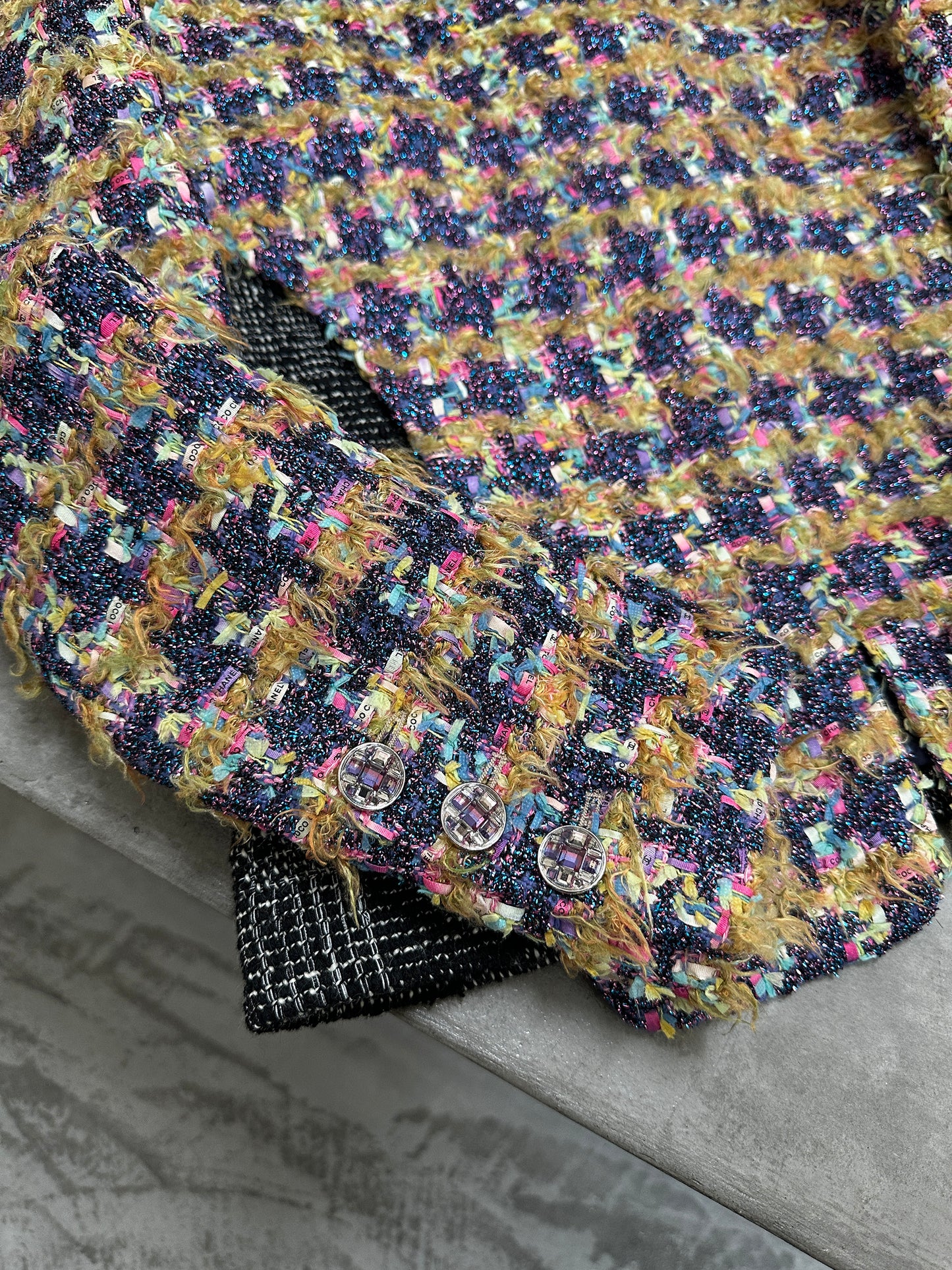Chanel 2022A coarse woolen woven jacket size:34