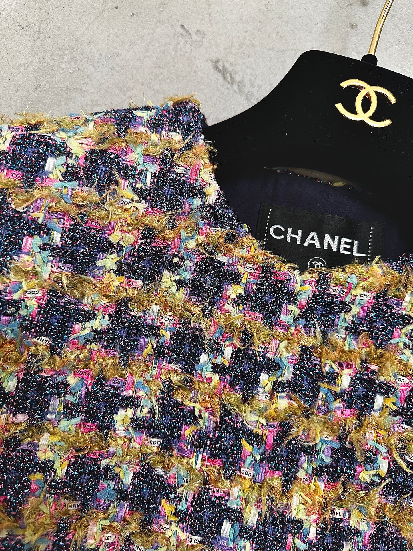 Chanel 2022A coarse woolen woven jacket size:34