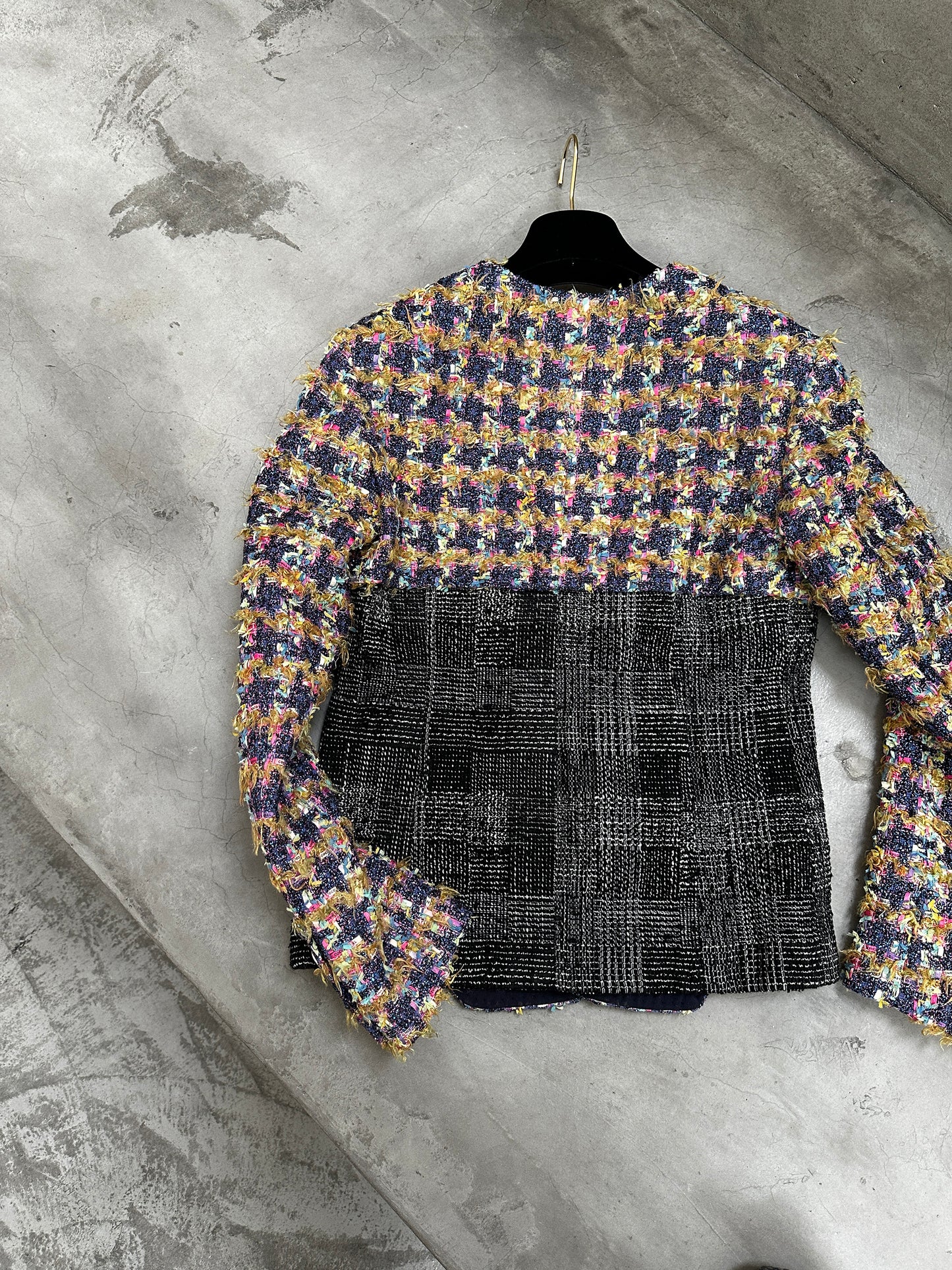 Chanel 2022A coarse woolen woven jacket size:34