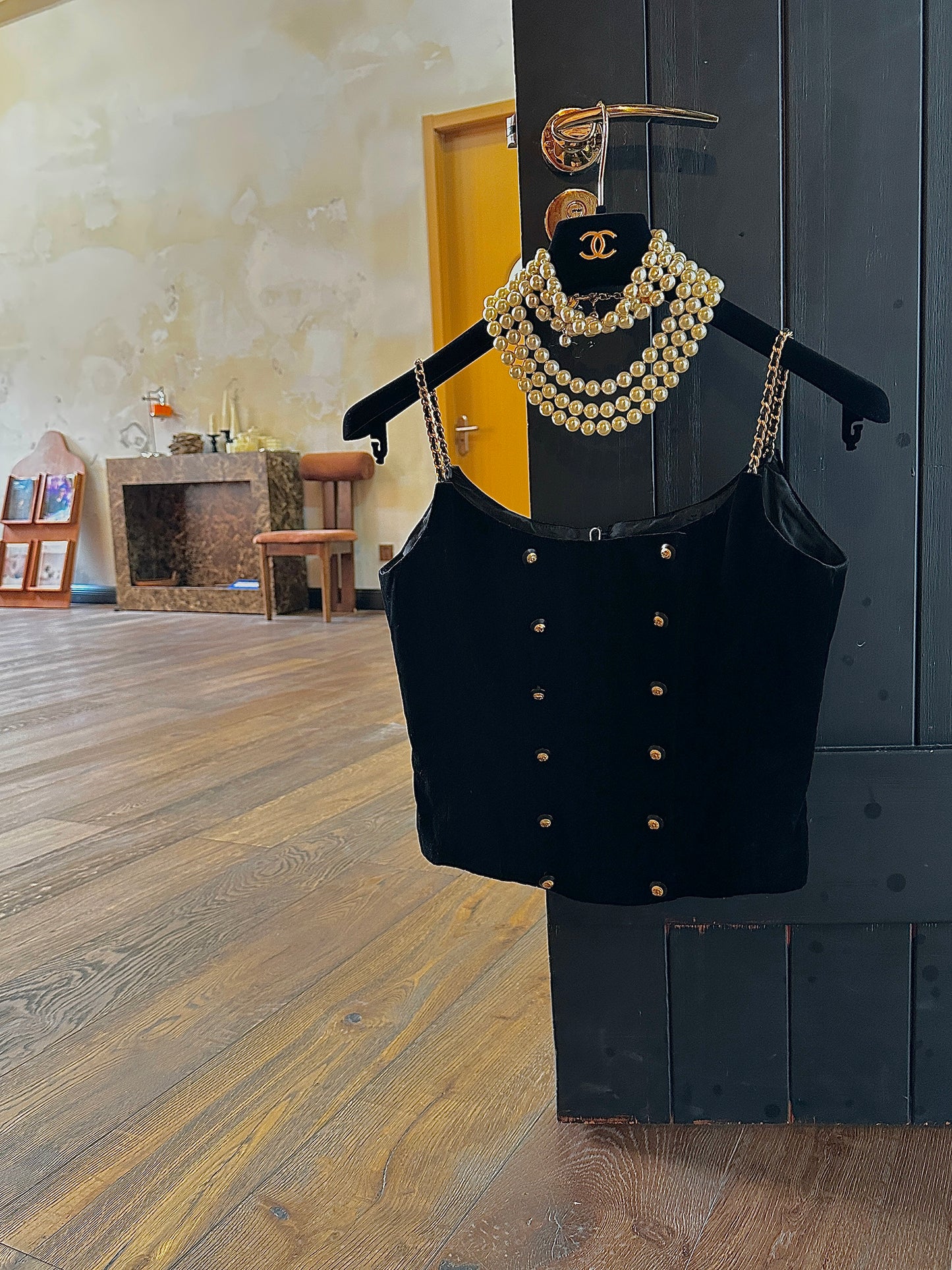Chanel 90s Velvet Chain Vest