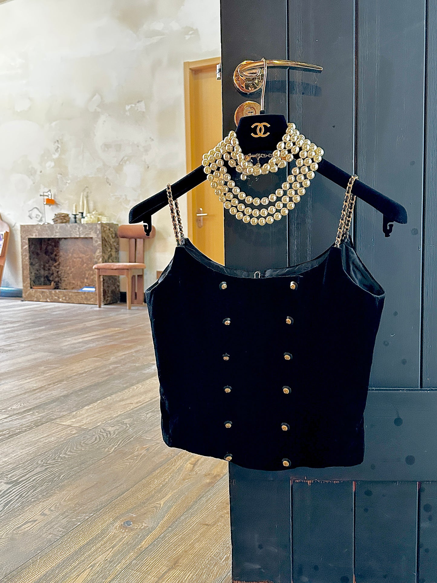 Chanel 90s Velvet Chain Vest