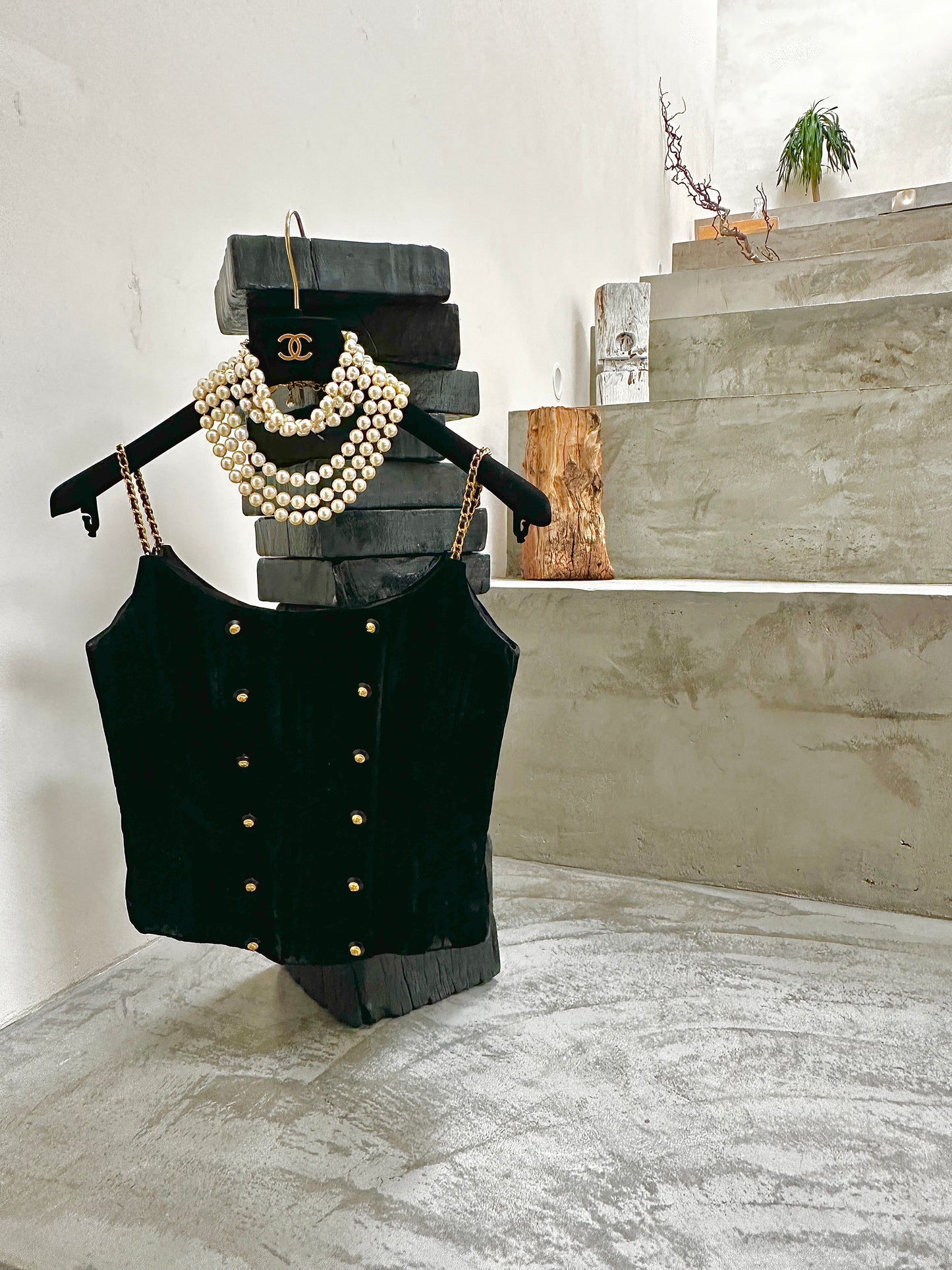 Chanel 90s Velvet Chain Vest