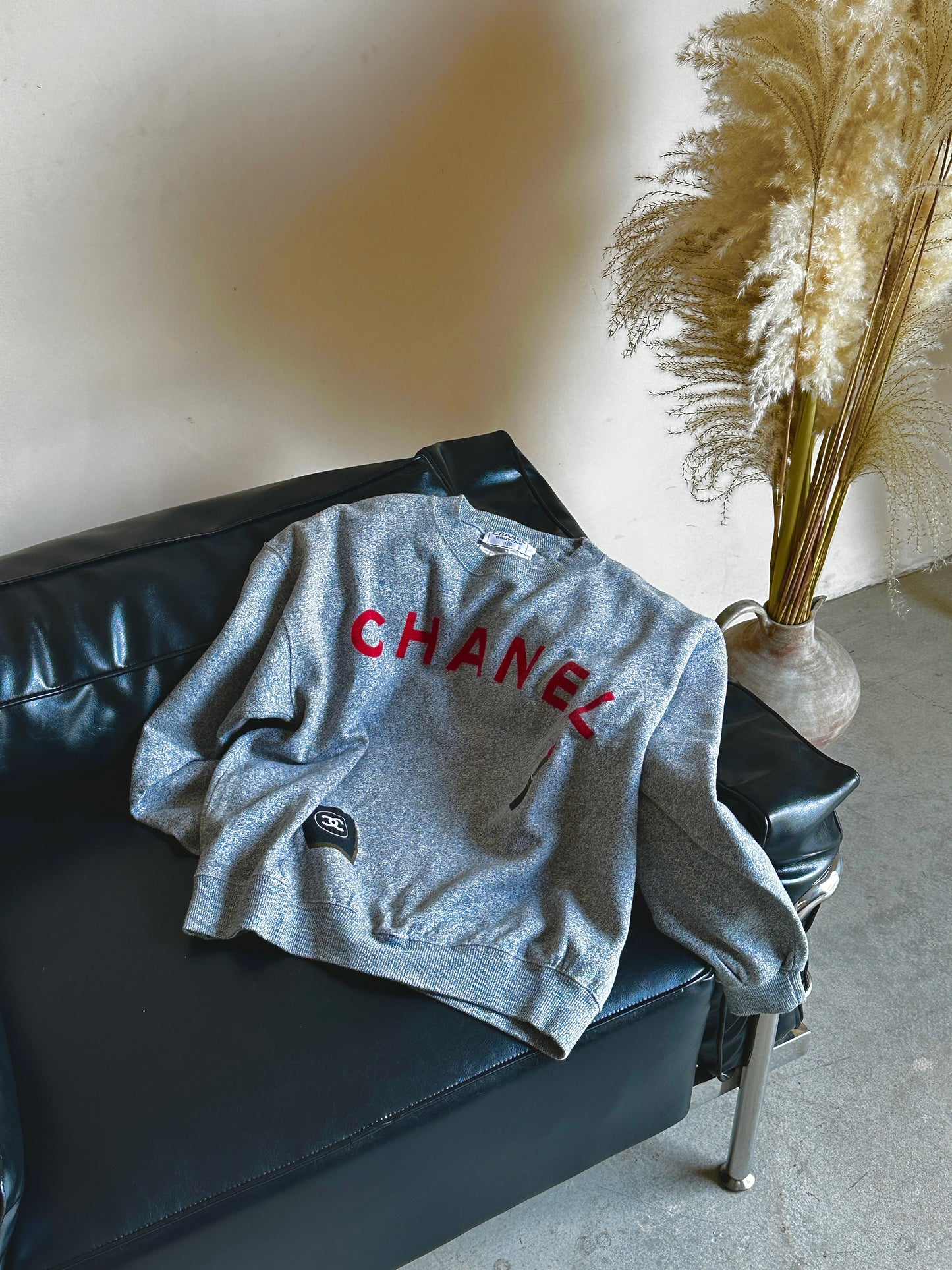 Chanel Classic Logo Grey Hoodie size:38
