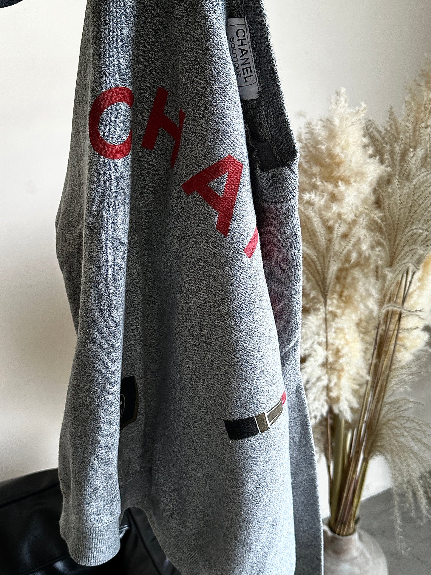 Chanel Classic Logo Grey Hoodie size:38