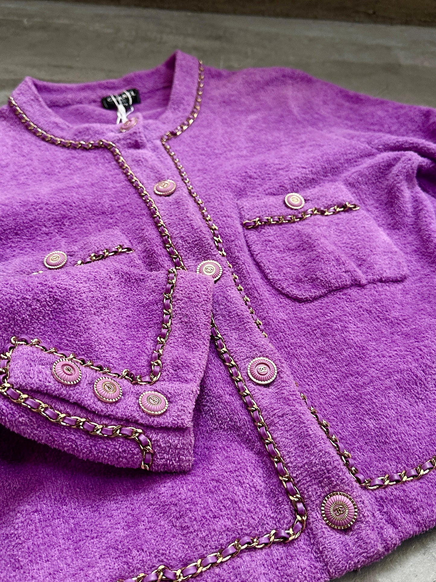 Chanel 2020 Purple Chain Cardigan size:38