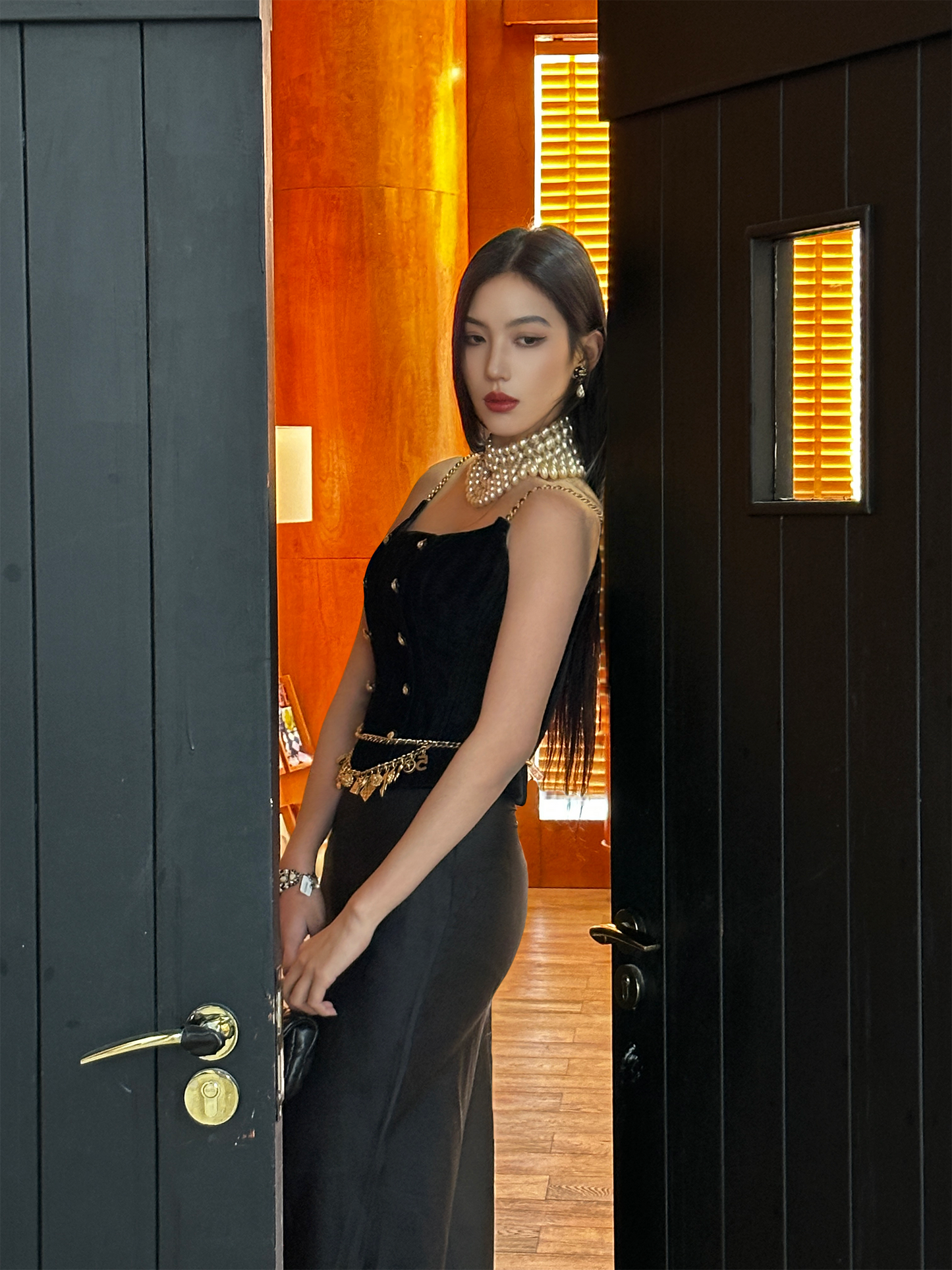 Chanel 90s Velvet Chain Vest