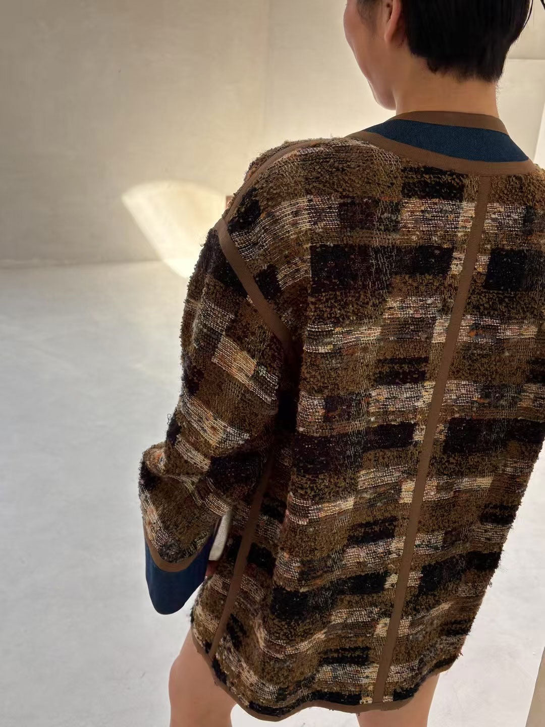 Chanel 1991 denim tweed jacket Size:42
