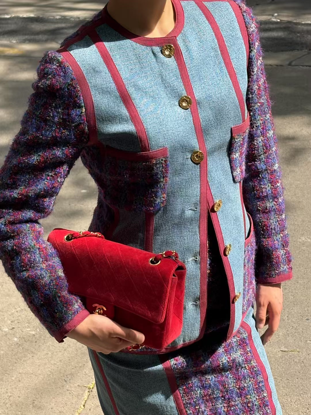 Chanel 1994 denim suit Size:38