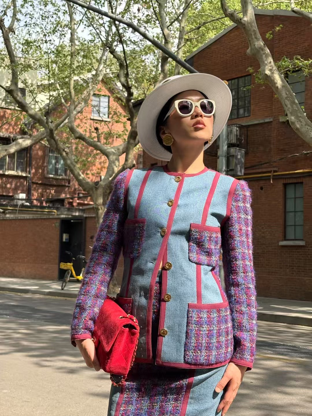 Chanel 1994 denim suit Size:38
