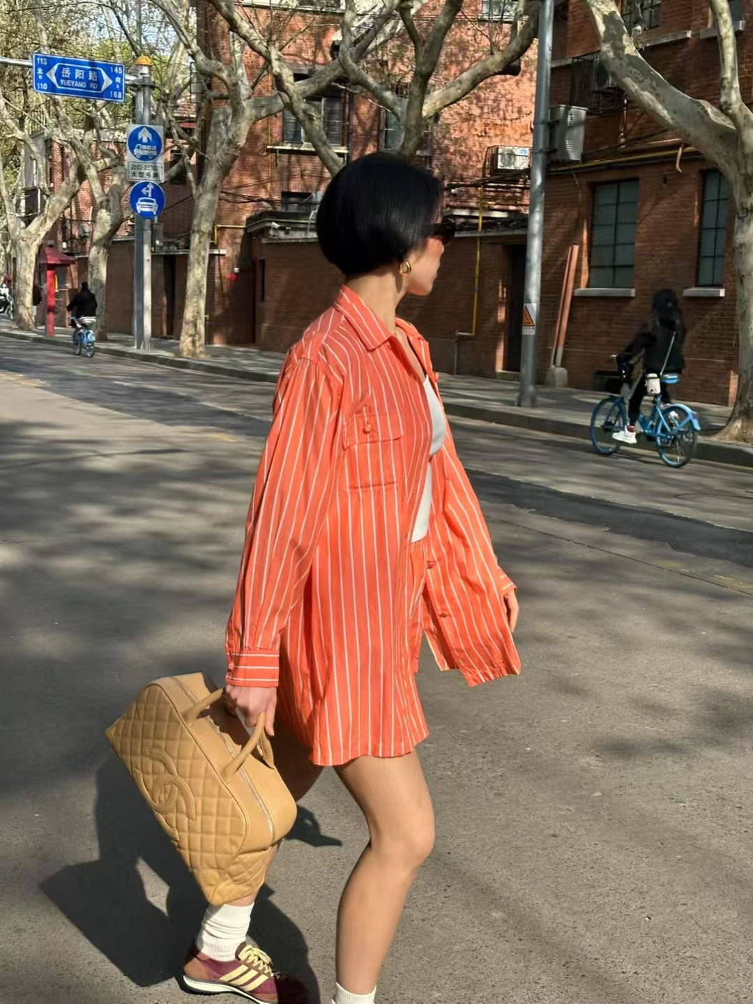 Chane Orange shirt set Size:38