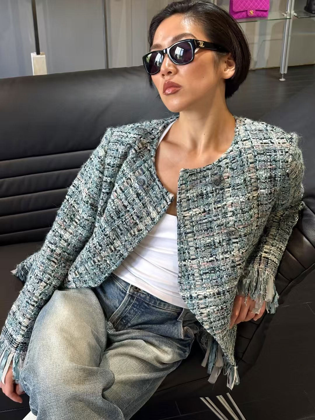 Chanel 2014 tassel jacket Size:44