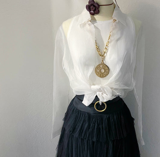 Chanel White knitted vest Size:38