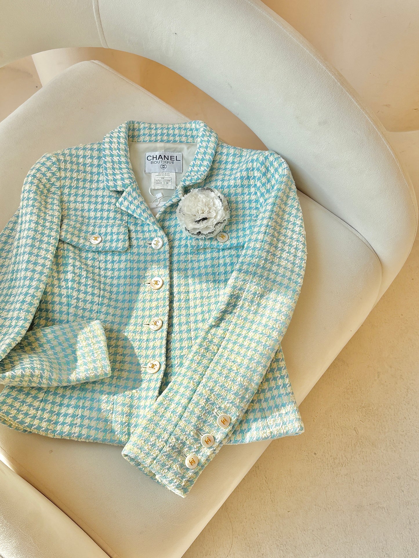 Chanel Blue Beimu Button Woolen Coat size：38