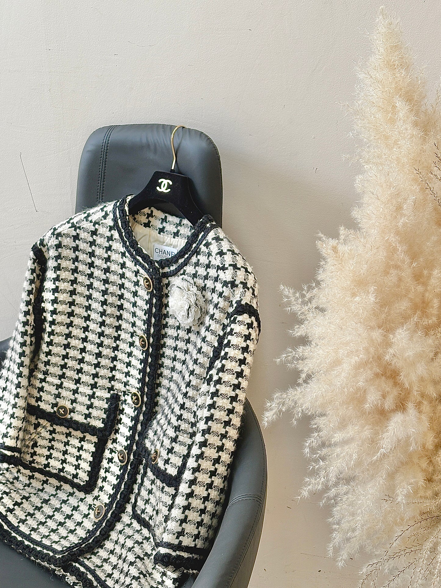 Chanel 80s Thousand Bird Grid Coat Size: 36