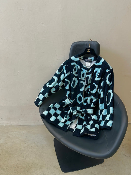 Chanel 1995 blue towel jacket Size: oversize