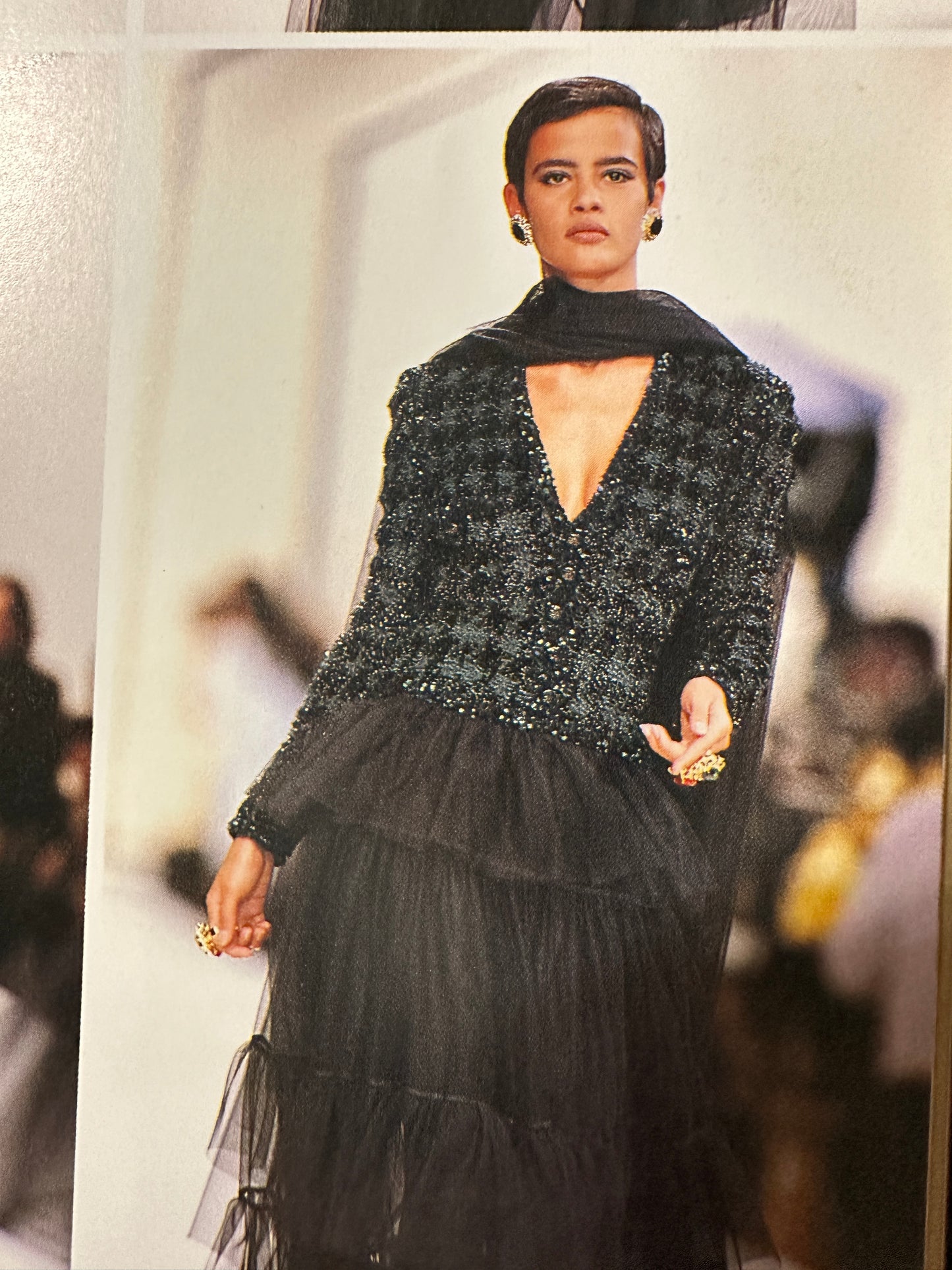 Chanel vintage 80s green houndstooth jacket Size: 34