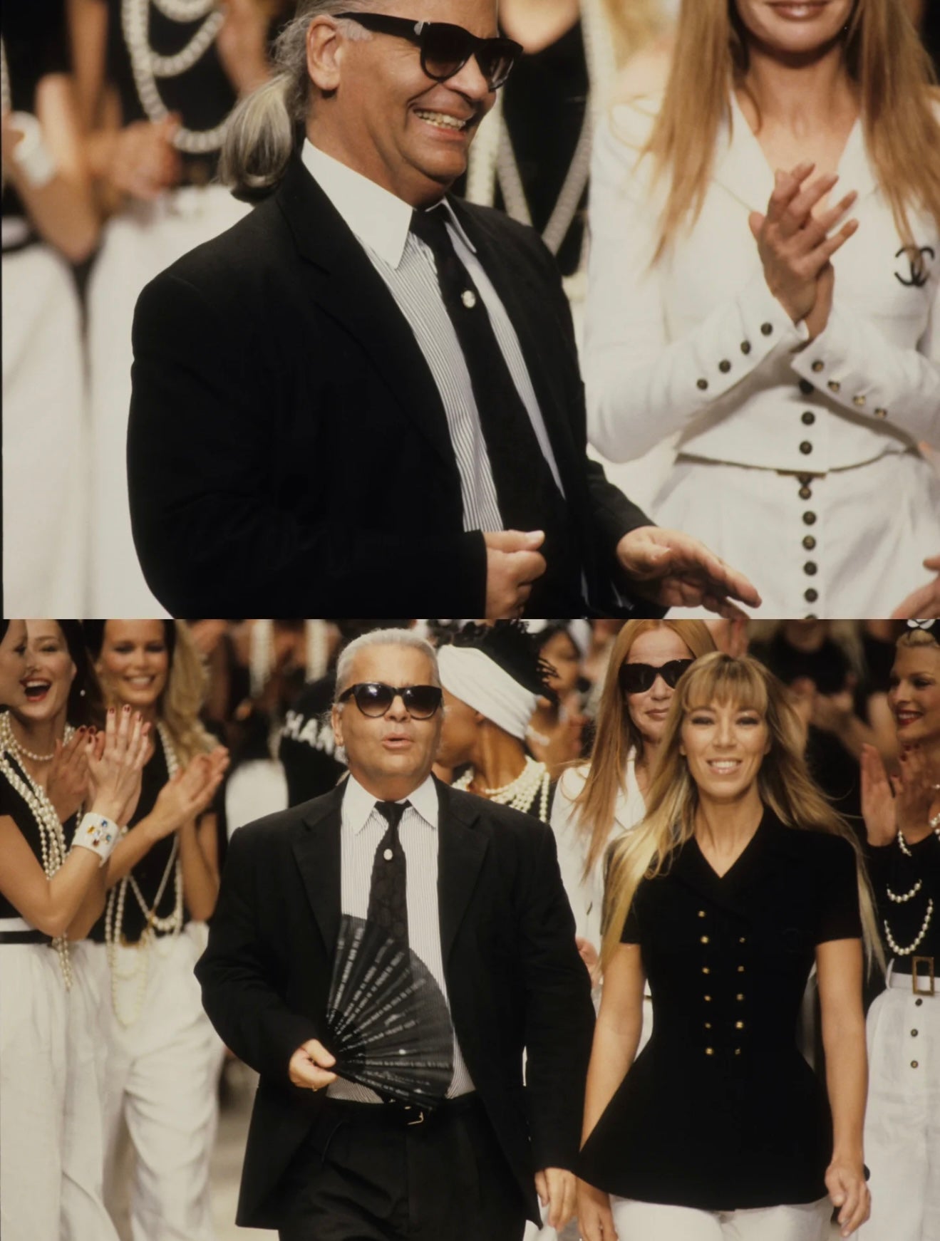 Chanel 1995 White Embroidery Set Size:38