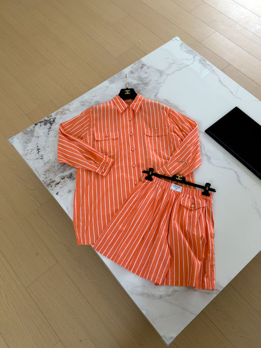 Chane Orange shirt set Size:38
