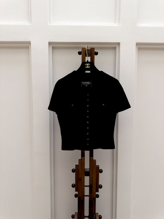 Chanel 1995 black short sleeved jacket Size:38