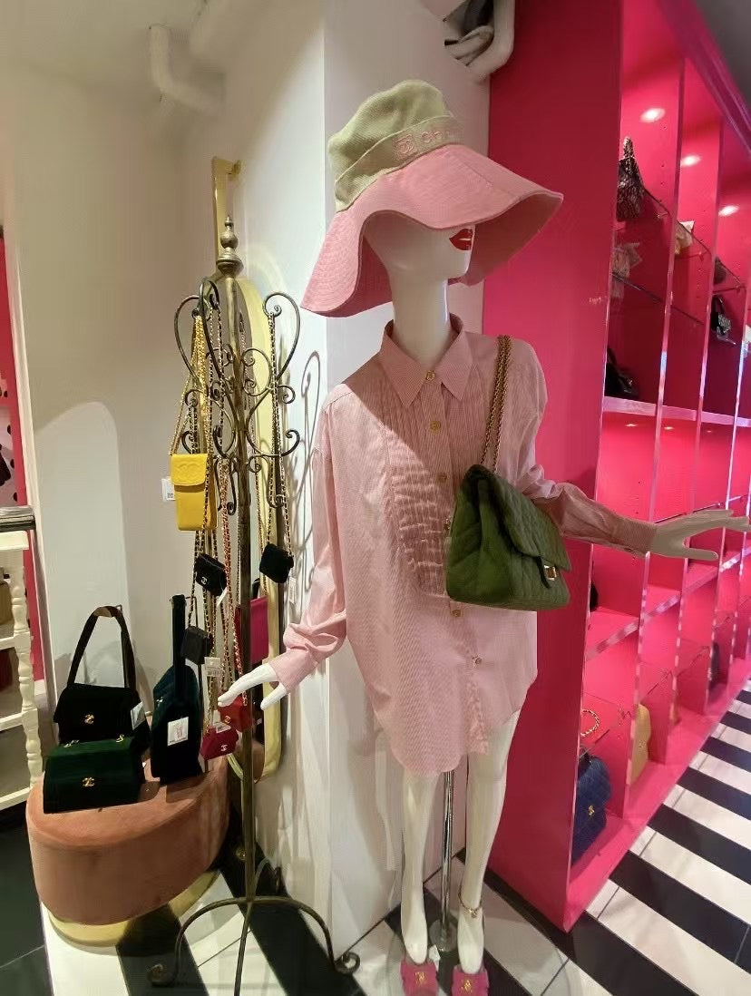 Chanel pink silhouette shirt Size:38