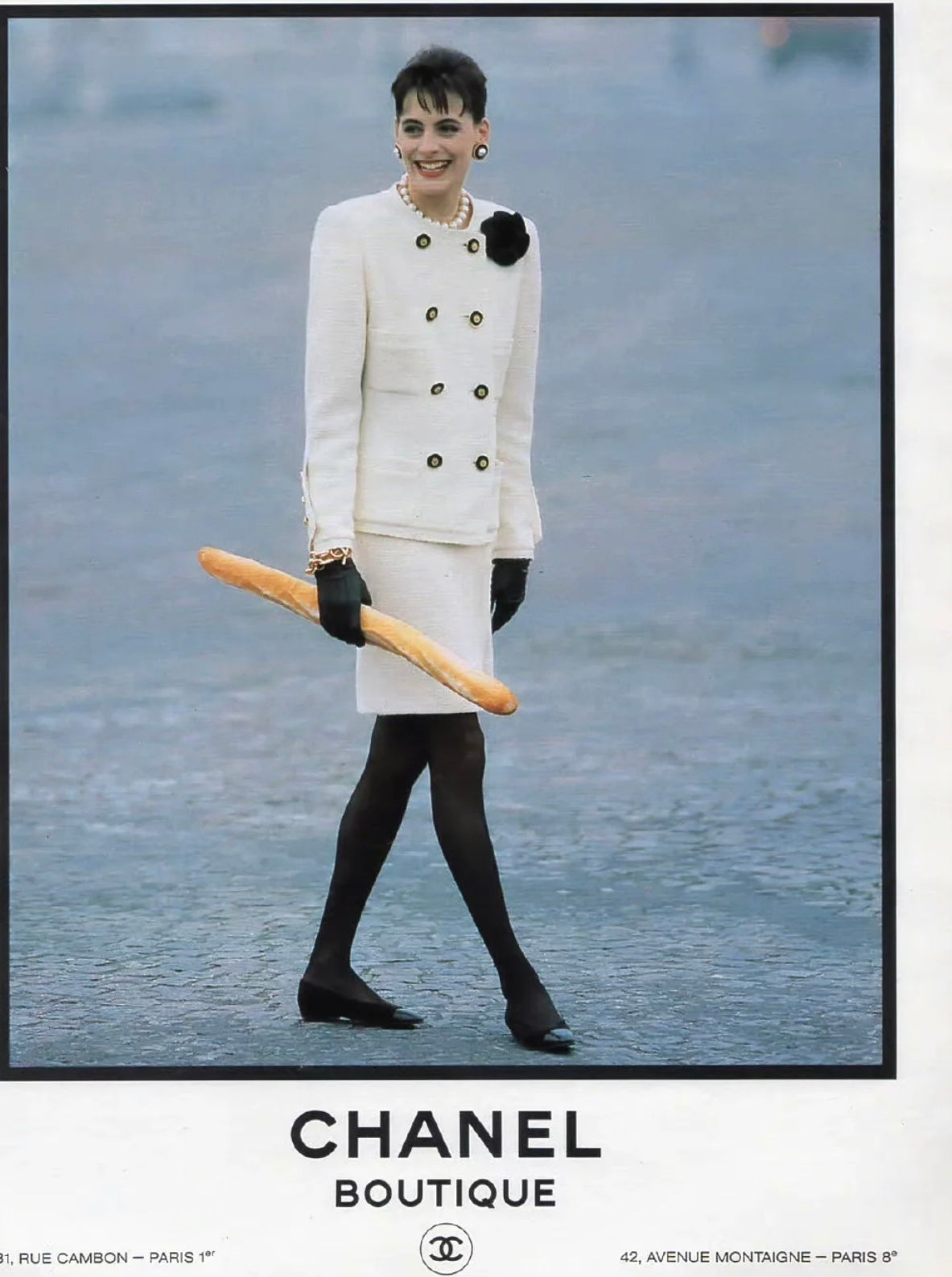 Chanel 80s fashion show off off off off white jacket Size: 36