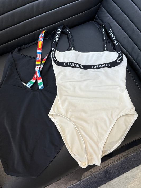 Chanel white swimsuit Size:38