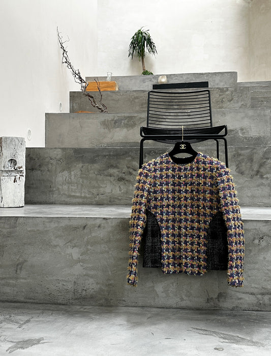 Chanel 2022A coarse woolen woven jacket size:34