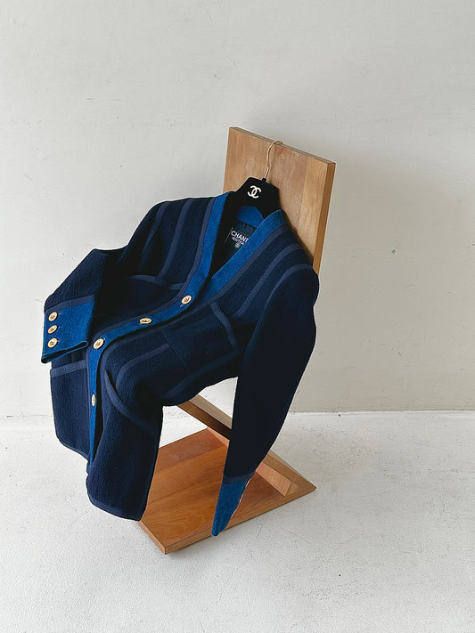 Chanel 1994 denim patchwork show jacket size:42