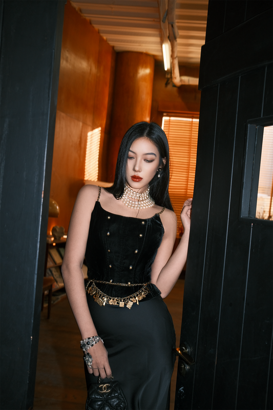 Chanel 90s Velvet Chain Vest